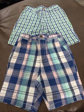 J.Bailey and Children’s Place Plaid Cotton Kids Shorts - Blue Multi